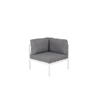 Venture Home Gartensofa Copacabana Weiß – Eckmodul 74×74×65 cm Aluminium & Polyester