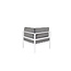 Gartensofa Copacabana Weiß – Eckmodul 74×74×65 cm Aluminium und Polyester
