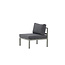 Gartensofa Copacabana Khaki – Lounge-Sessel 70×74×65 cm Aluminium & Feather