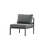 Gartensofa Copacabana Schwarz – Lounge-Sessel 70×74×65 cm Aluminium & Feather