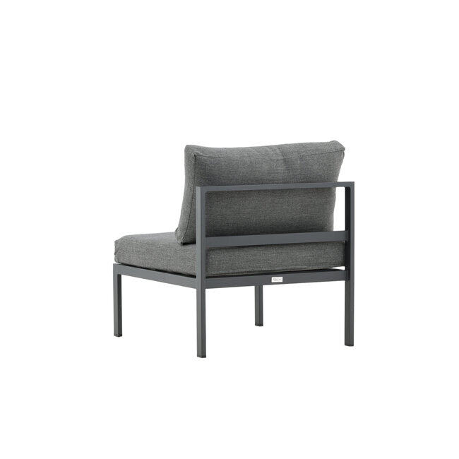 Gartensofa Copacabana Schwarz – Lounge-Sessel 70×74×65 cm Aluminium & Feather