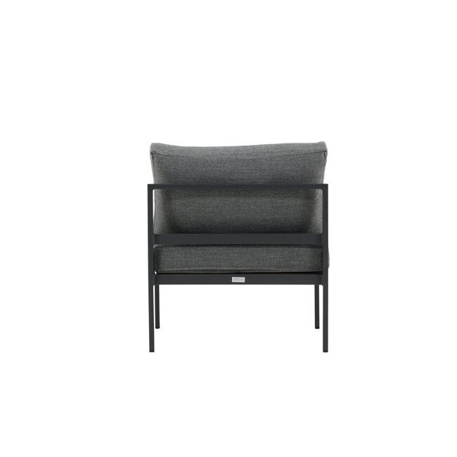 Gartensofa Copacabana Schwarz – Lounge-Sessel 70×74×65 cm Aluminium & Feather