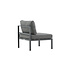 Gartensofa Copacabana Schwarz – Lounge-Sessel 70×74×65 cm Aluminium & Feather