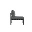 Gartensofa Copacabana Schwarz – Lounge-Sessel 70×74×65 cm Aluminium & Feather