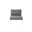 Gartensofa Copacabana Weiß – Lounge-Sessel 70×74×66 cm Aluminium & Polyester