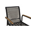Gartenstuhl Dallas Schwarz – Armlehnenstuhl 57×64×84 cm Stahl & Polyester