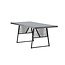 Gartentisch Dallas Schwarz – Esstisch 193×90×77 cm Stahl & Glas