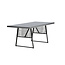 Gartentisch Dallas Schwarz – Esstisch 193×90×77 cm Stahl & Glas