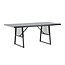 Gartentisch Dallas Schwarz – Esstisch 193×90×77 cm Stahl & Glas