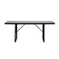 Gartentisch Dallas Schwarz – Esstisch 193×90×77 cm Stahl & Glas