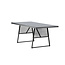 Gartentisch Dallas Schwarz – Esstisch 193×90×77 cm Stahl & Glas