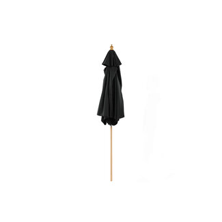 Venture Home Sonnenschirm Corypho Schwarz – Marktschirm ø250 cm H232 cm Polyester & Buche