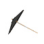 Sonnenschirm Corypho Schwarz – Marktschirm ø250 cm H232 cm Polyester & Buche