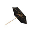 Sonnenschirm Corypho Schwarz – Marktschirm ø250 cm H232 cm Polyester & Buche