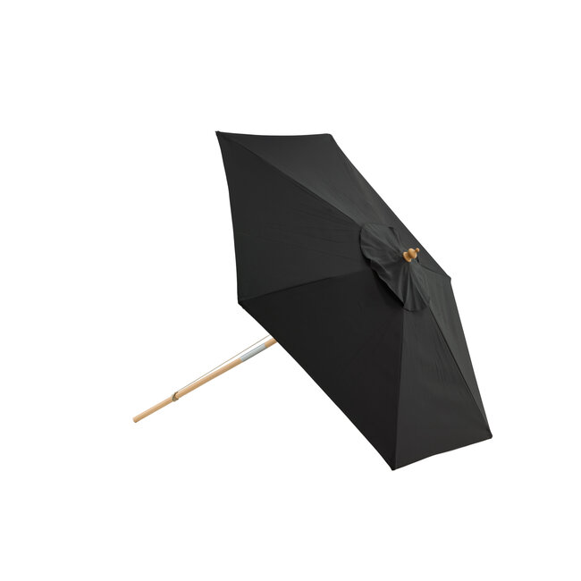 Sonnenschirm Corypho Schwarz – Marktschirm ø250 cm H232 cm Polyester & Buche