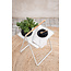 Gartentisch Clarin Beige – Beistelltisch 43×43×59 cm Stahl