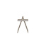 Gartentisch Clarin Beige – Beistelltisch 43×43×59 cm Stahl