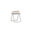 Gartentisch Clarin Beige – Beistelltisch 43×43×59 cm Stahl