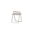 Gartentisch Clarin Beige – Beistelltisch 43×43×59 cm Stahl