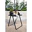 Gartentisch Clarin Schwarz – Beistelltisch 43×43×59 cm Stahl