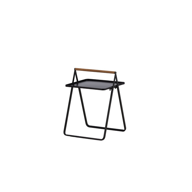 Gartentisch Clarin Schwarz – Beistelltisch 43×43×59 cm Stahl