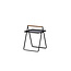 Gartentisch Clarin Schwarz – Beistelltisch 43×43×59 cm Stahl