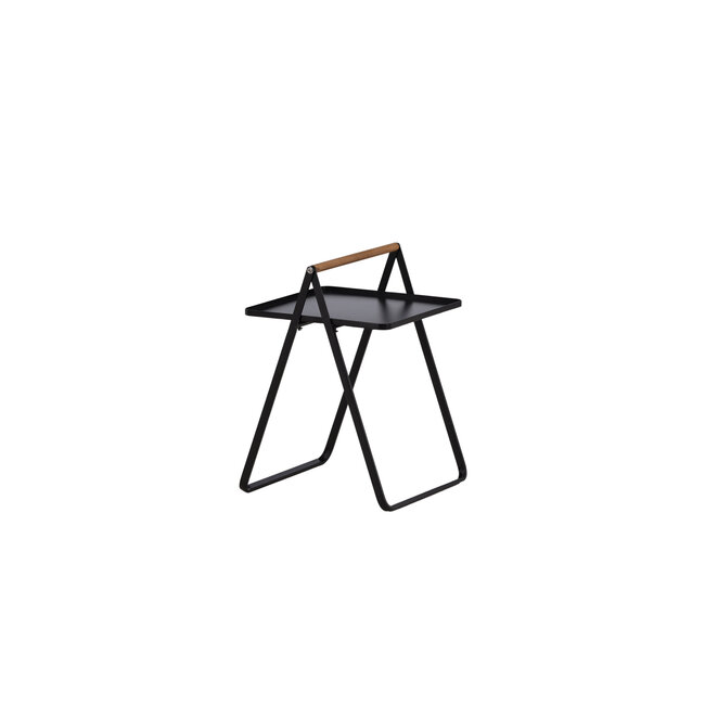 Gartentisch Clarin Schwarz – Beistelltisch 43×43×59 cm Stahl