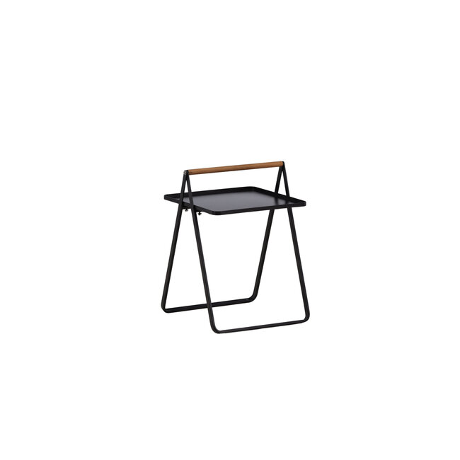 Gartentisch Clarin Schwarz – Beistelltisch 43×43×59 cm Stahl