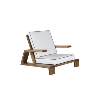 Venture Home Gartensessel Daria Braun – Lounge-Sessel 100×92×70 cm Akazienholz & Polyester