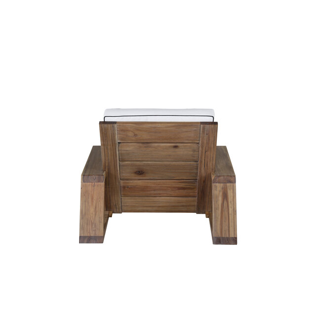 Gartensessel Daria Braun – Lounge-Sessel 100×92×70 cm Akazienholz und Polyester
