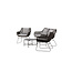 Lounge-Set Davao Dunkelgrau – Outdoor-Sofa 133×73×73 cm Seilgeflecht und Stahl