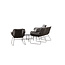 Lounge-Set Davao Dunkelgrau – Outdoor-Sofa 133×73×73 cm Seilgeflecht und Stahl
