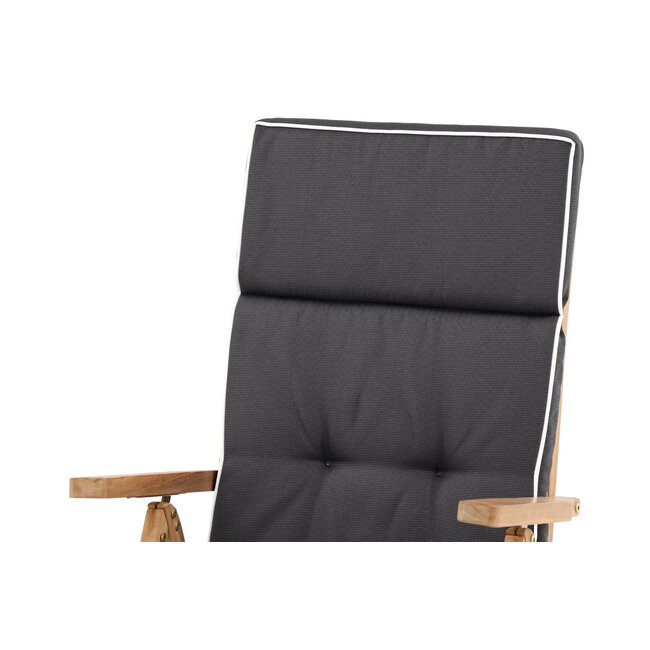 Auflage Classic Grau – Sitzauflage 118×50×10 cm Polyester und Schaumstoff