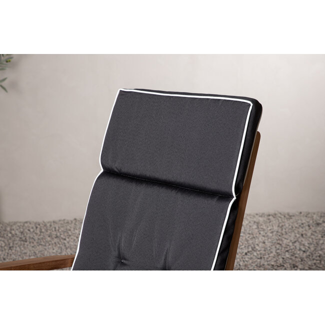 Auflage Classic Grau – Sitzauflage 118×50×10 cm Polyester und Schaumstoff