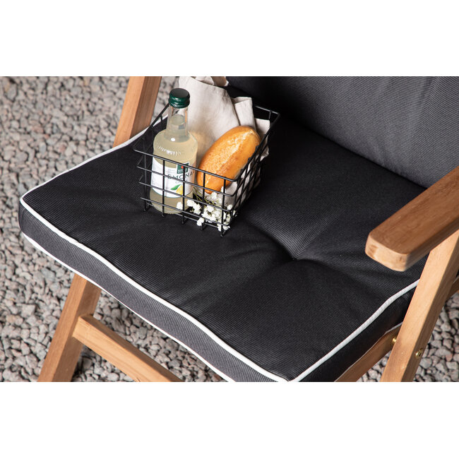 Auflage Classic Grau – Sitzauflage 118×50×10 cm Polyester und Schaumstoff