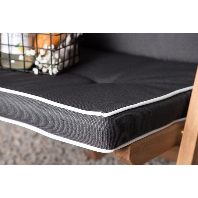 Auflage Classic Grau – Sitzauflage 118×50×10 cm Polyester und Schaumstoff