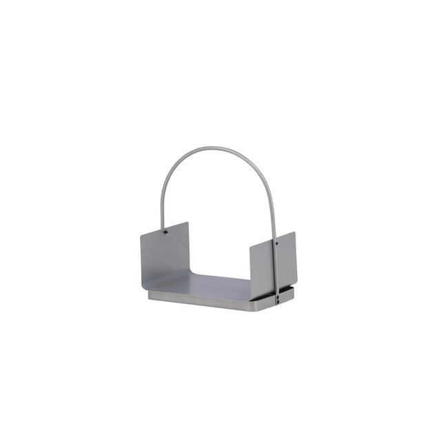 Feuerstelle Godoma Silber – Feuerschale 42×30×49 cm Stahl