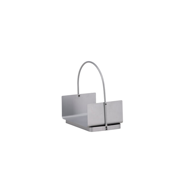 Feuerstelle Godoma Silber – Feuerschale 42×30×49 cm Stahl