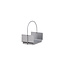 Feuerstelle Godoma Silber – Feuerschale 42×30×49 cm Stahl