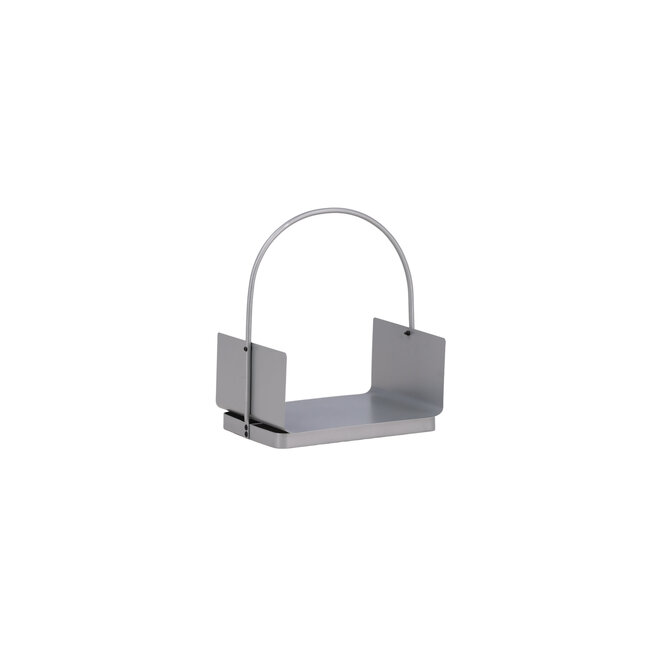 Feuerstelle Godoma Silber – Feuerschale 42×30×49 cm Stahl
