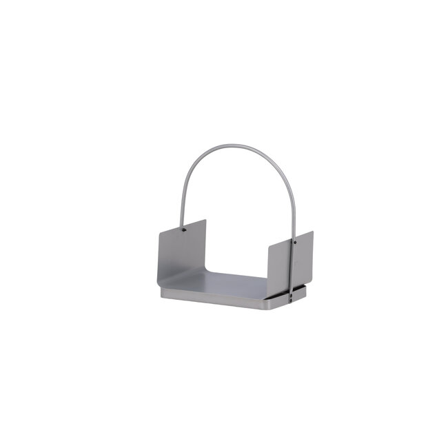 Feuerstelle Godoma Silber – Feuerschale 42×30×49 cm Stahl