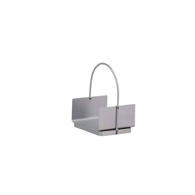 Feuerstelle Godoma Silber – Feuerschale 42×30×49 cm Stahl