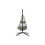 Gartenliege Edinburgh Grau – Hängesessel mit Gestell 130×130×205 cm Polyrattan