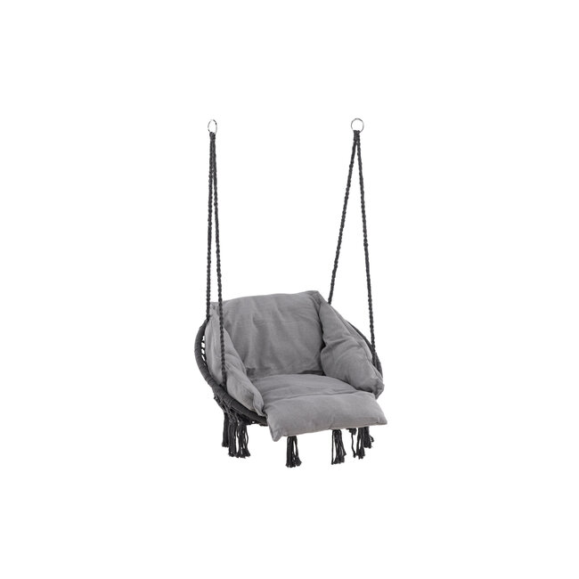 Gartenliege Hamtic Grau – Outdoor-Liege 80×60×90 cm Polyester & Cotton
