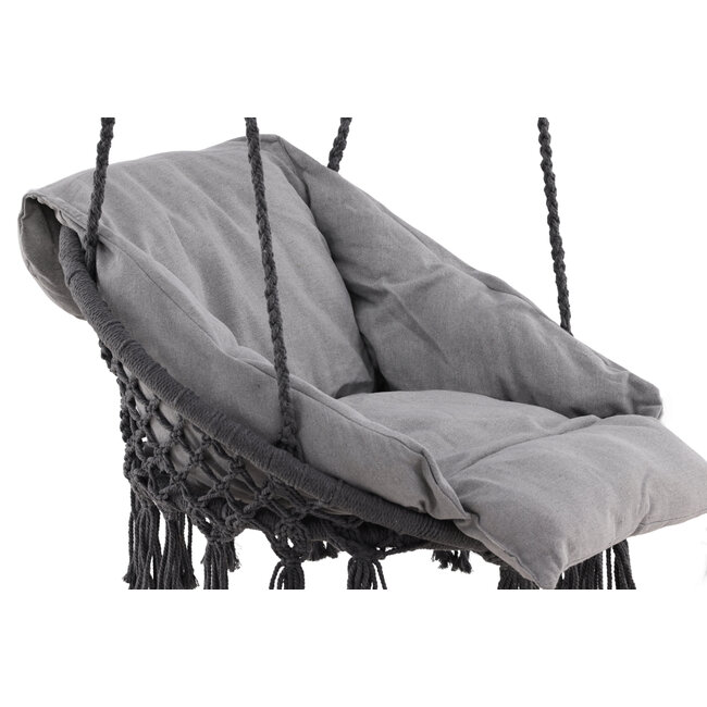 Gartenliege Hamtic Grau – Outdoor-Liege 80×60×90 cm Polyester & Cotton