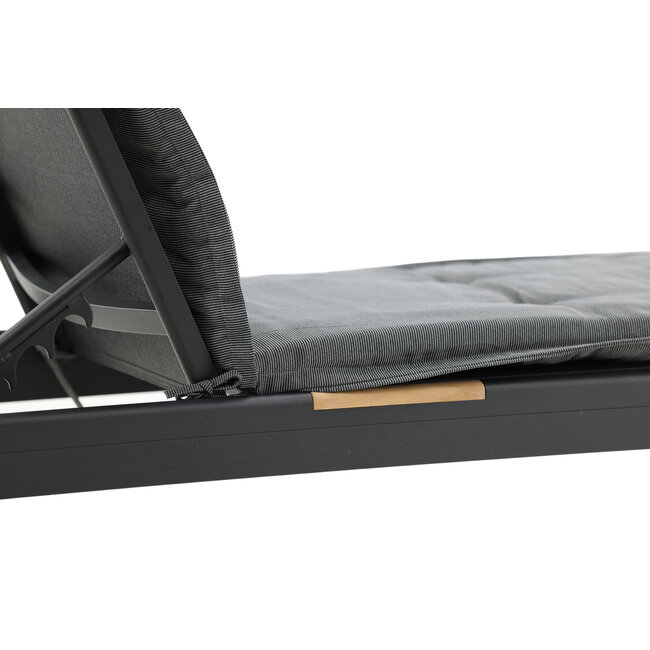 Auflage Hanna Dunkelgrau – Liegenauflage 193×60×6 cm Polyester