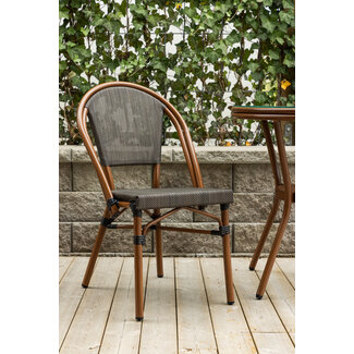 Venture Home Gartenstuhl Guarda Schwarz – Stapelstuhl 50×57×85 cm Aluminium