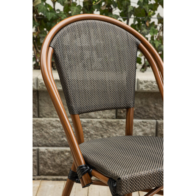 Gartenstuhl Guarda Schwarz – Stapelstuhl 50×57×85 cm Aluminium