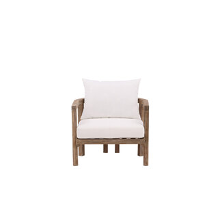 Venture Home Gartensessel Erica Braun – Loungesessel 70×70×55 cm Akazienholz & Polster