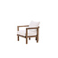 Gartensessel Erica Braun – Loungesessel 70×70×55 cm Akazienholz & Polster